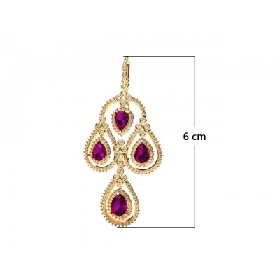Amethyst & Diamond contemporary Danglers